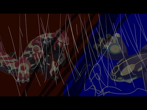 ゲンシグラードンVSゲンシカイオーガ20秒戦闘シーン【オリジナル】