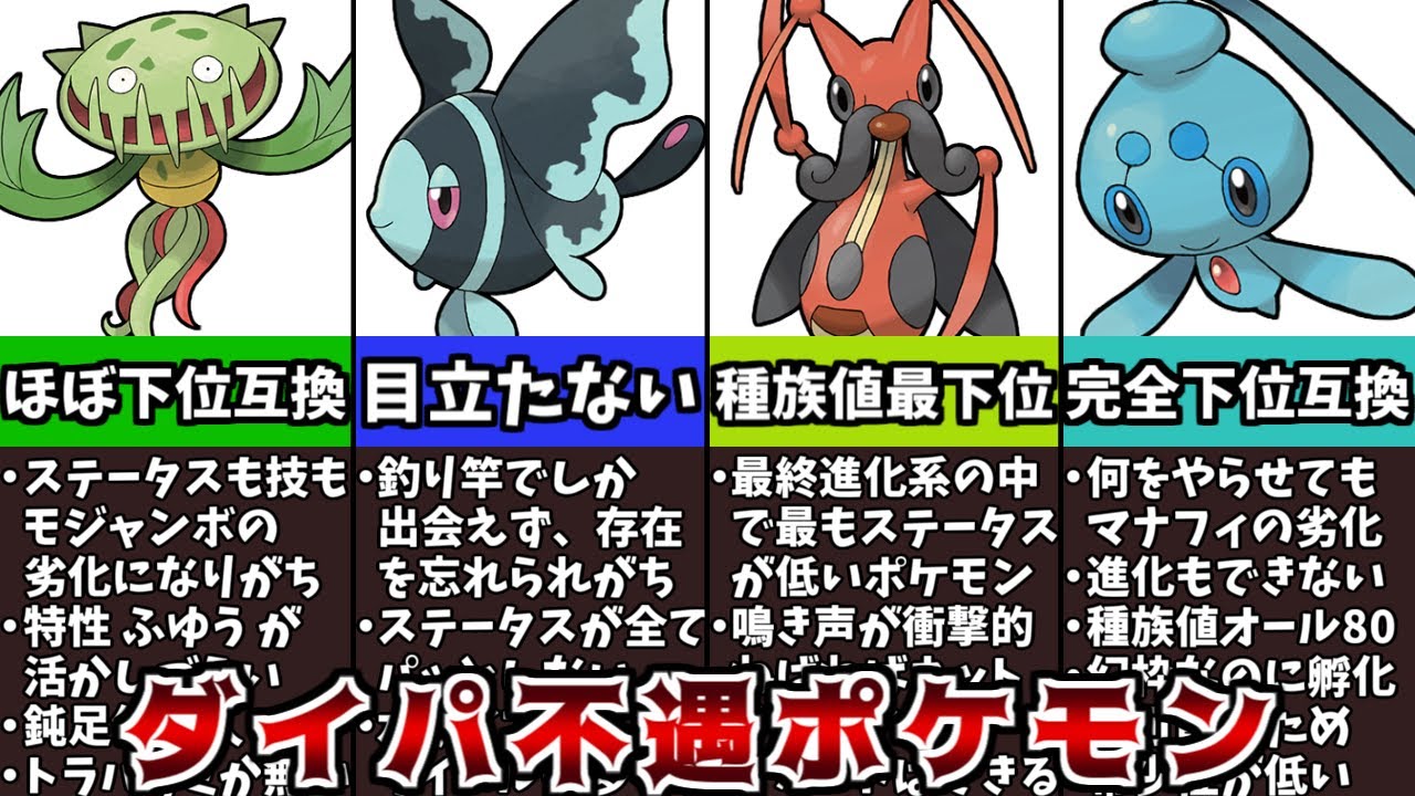 ダイヤモンド・パール出身の不遇ポケモンまとめ(解説・対戦)【ポケモンBDSP】【ゆっくり実況】