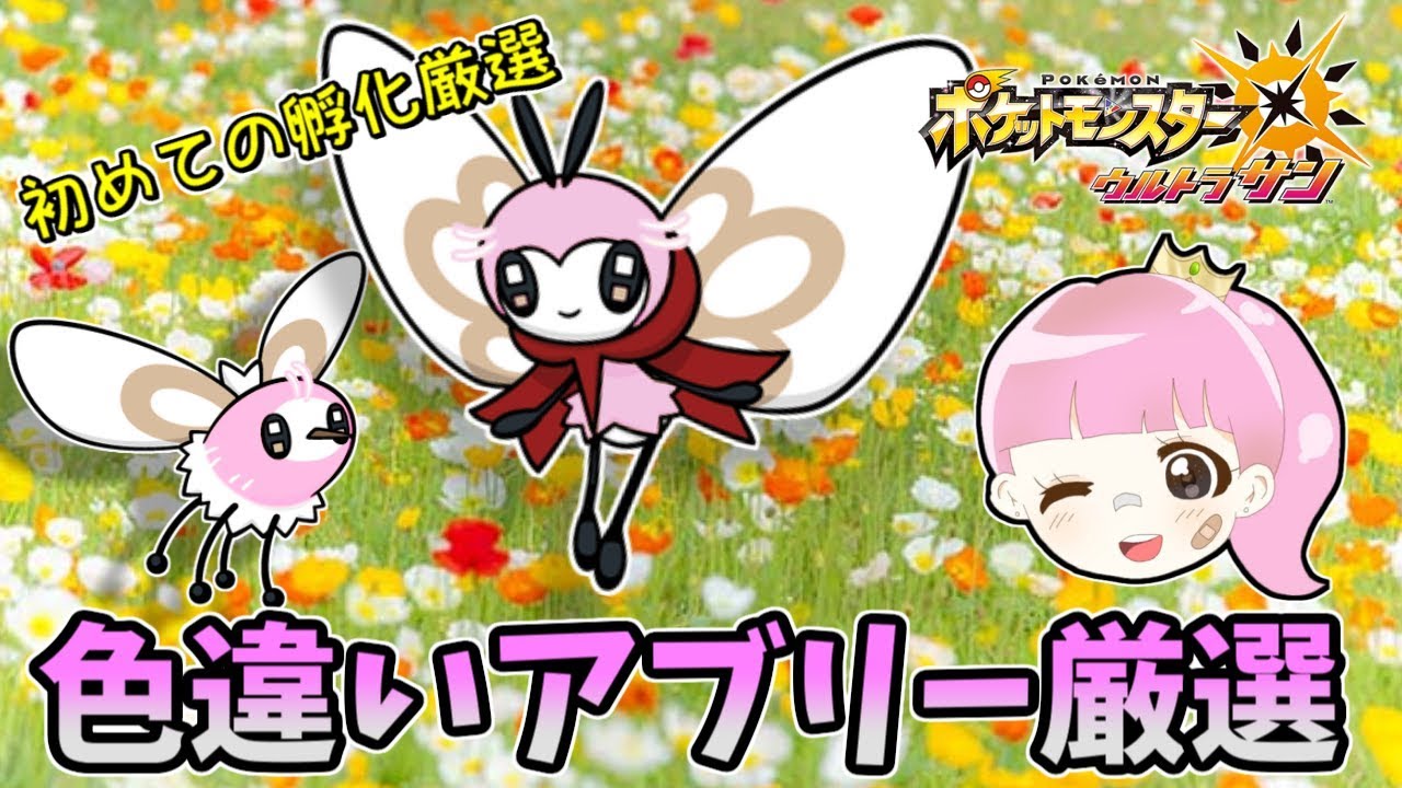 【ポケモンUSUM】アブリー色違い孵化厳選　※♀一択