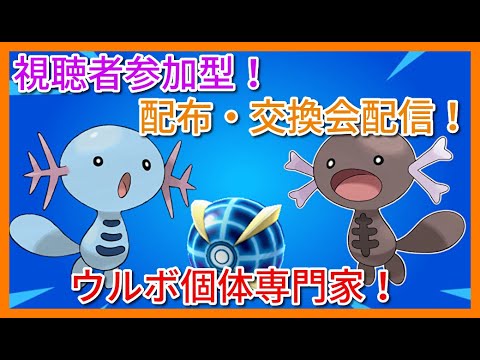 【ポケモン】夢ウルボフル遺伝ウパーなどウルボ個体配布！ポケットモンスターSV配信！みんなで一緒にレイド・図鑑埋め・交換・対戦会配信！【雑談】