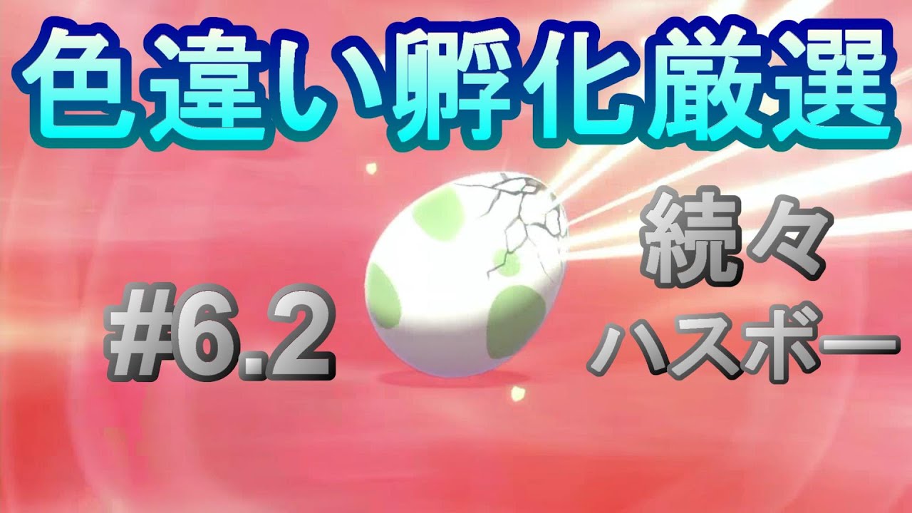 【ポケモン剣盾】色違い孵化厳選#6.2ハスボー