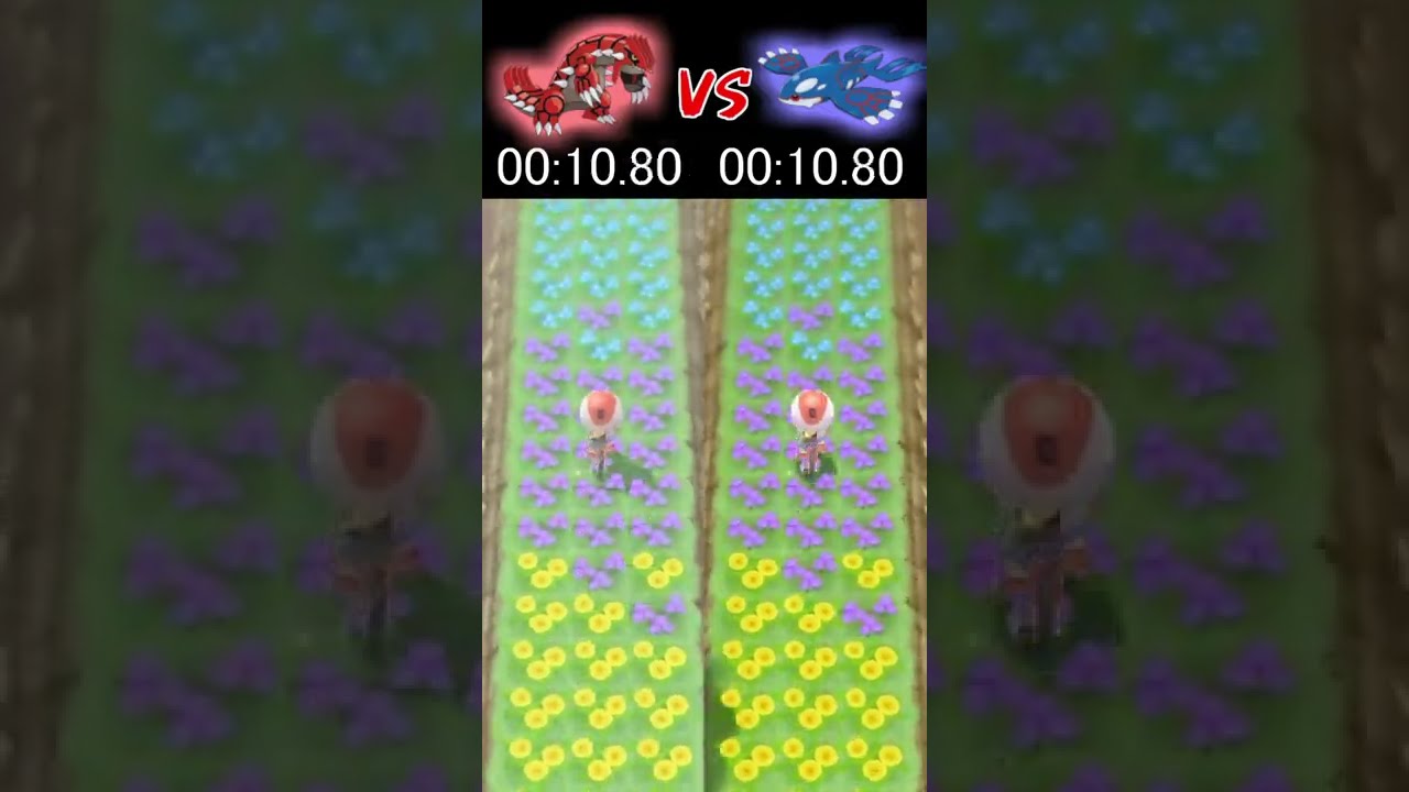 グラードン VS カイオーガ 速いのはどっち？【ポケモンBDSP】#shorts