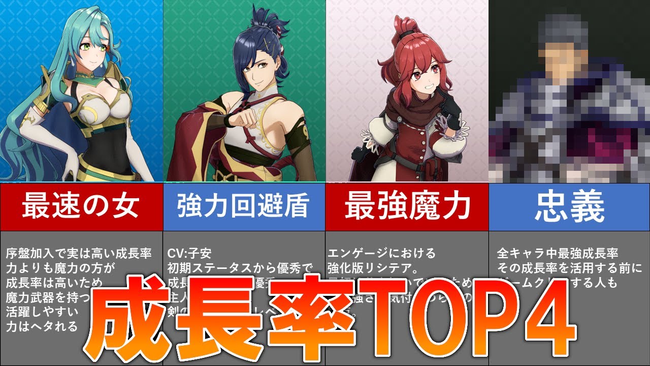 使ってないと損をする！！FEエンゲージの成長率TOP4キャラを完全解説！！【ファイアーエムブレム エンゲージ】