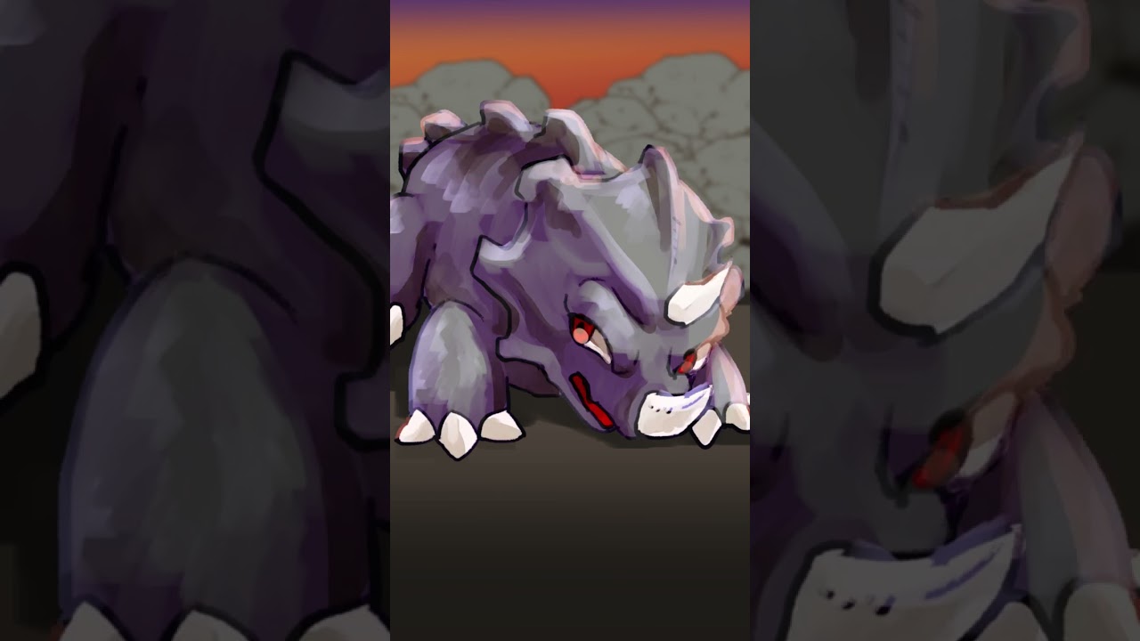 うろ覚えでも全力で描くランダムポケモン:サイホーン　faint memory drawing　#ポケモン　#pokemon