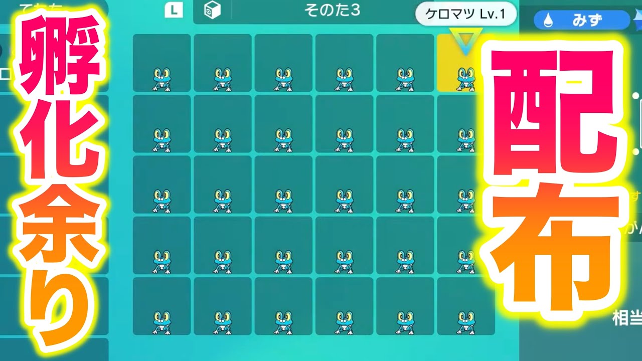 【タマゴ限定】孵化余りのA0ケロマツを配布 ～交換には必ずタマゴを出してください～【ポケモンSV/スカバイ】