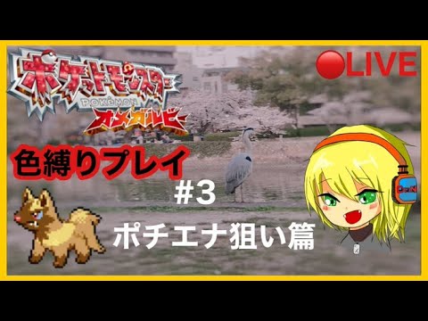 【ポケモンOR】色縛りオメガルビー＃3　サーチdeポチエナ狙い【生配信】