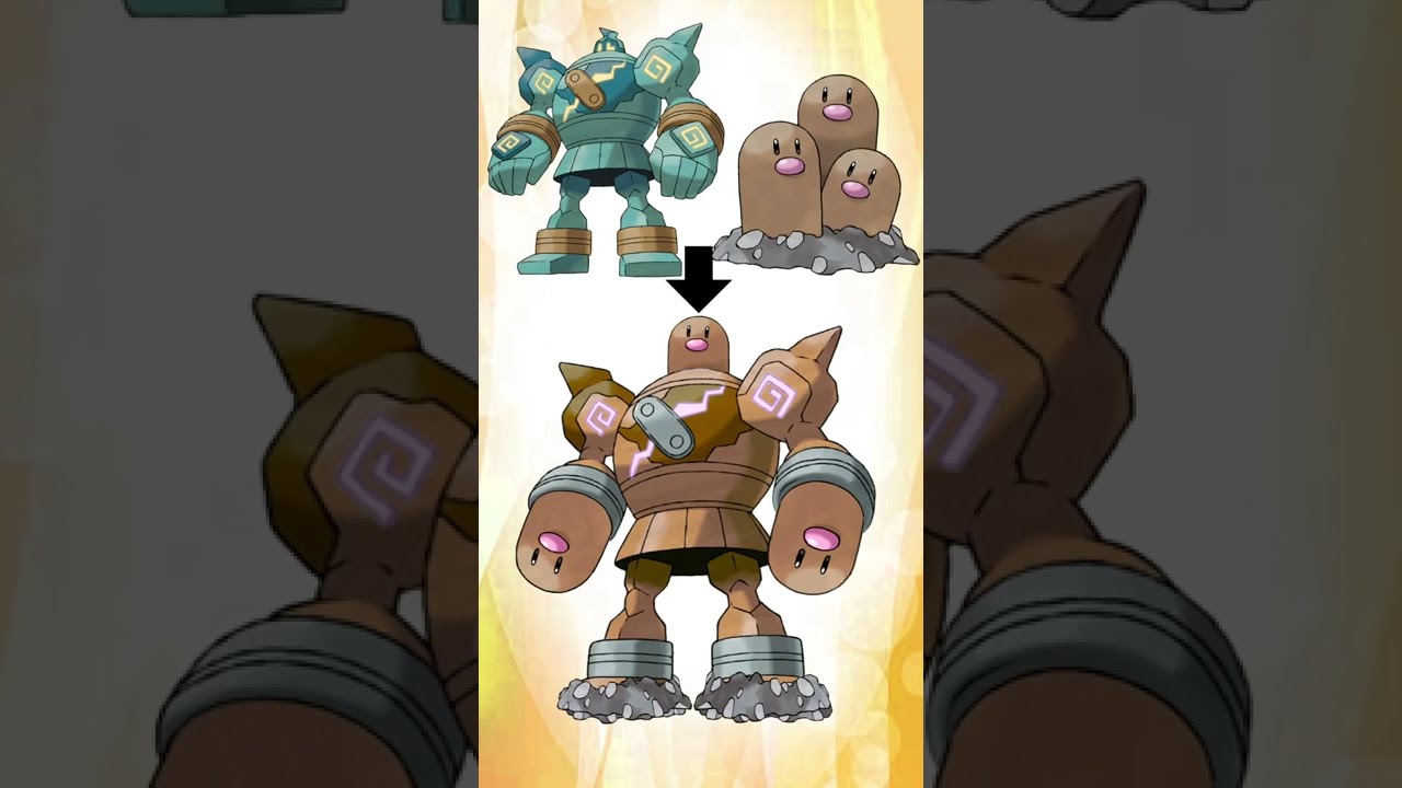 ダグトリオとゴルーグを合成したポケモン作った