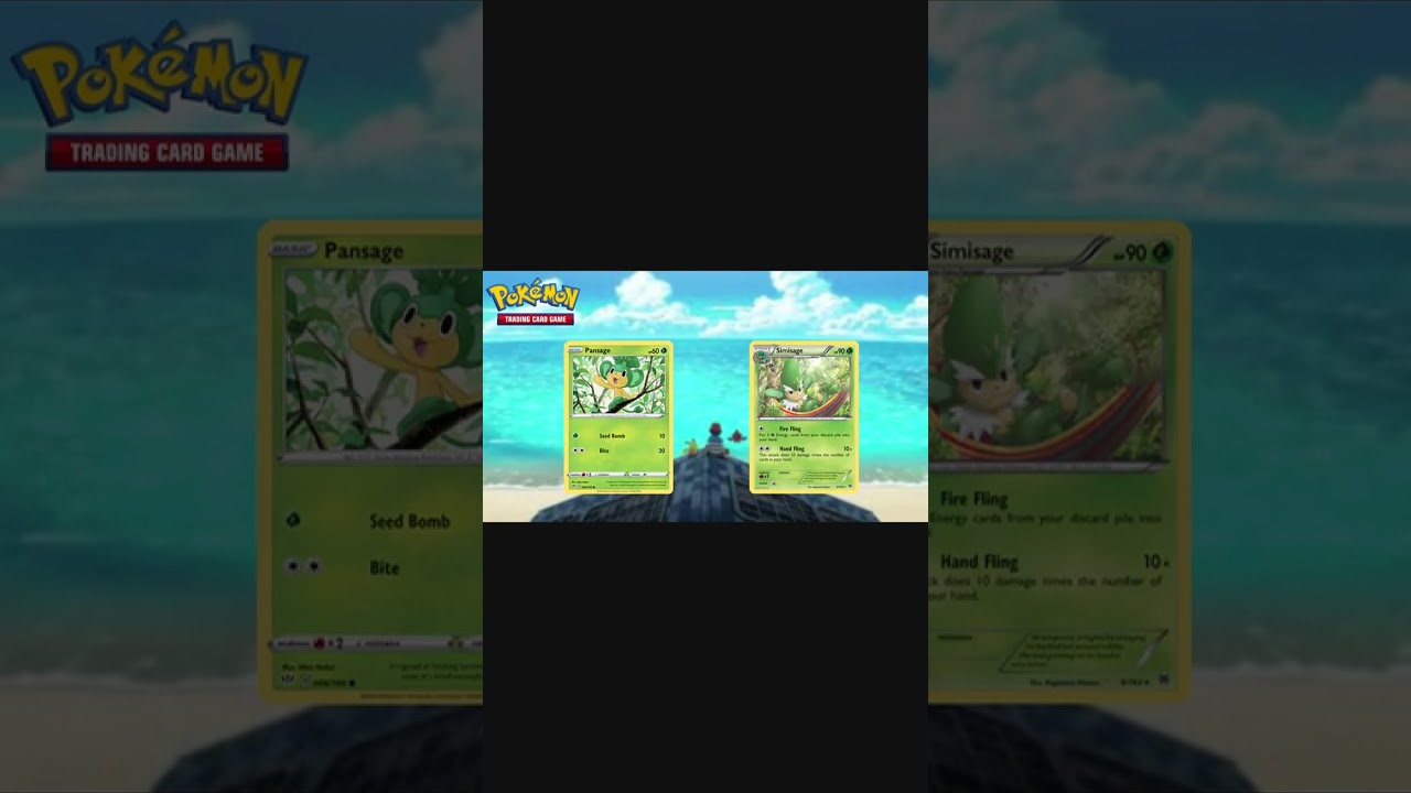 Pokemon cards from Unova region | #Pansage # Simisage    | #shorts