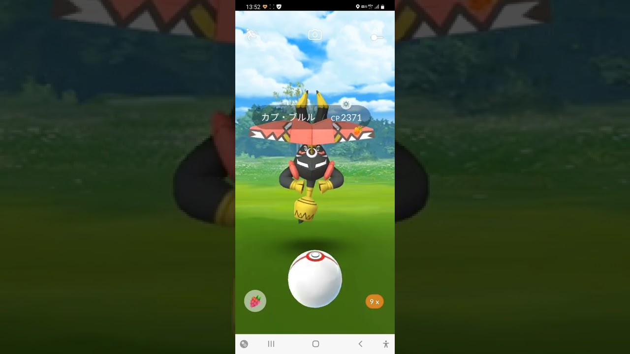 【ポケモンGO】カプブルル捕獲画面