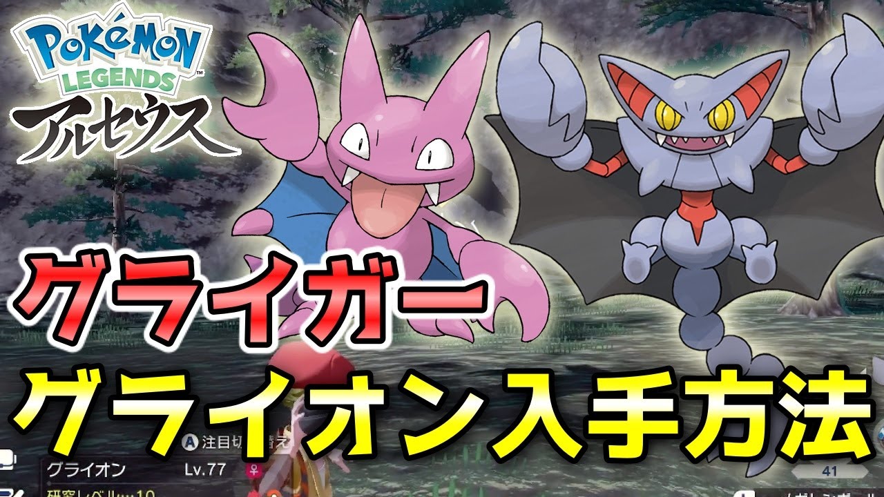 【アルセウス】グライオン・グライガー入手方法！おススメ出現場所紹介！するどいキバ入手方法も解説【ポケモン レジェンズ】