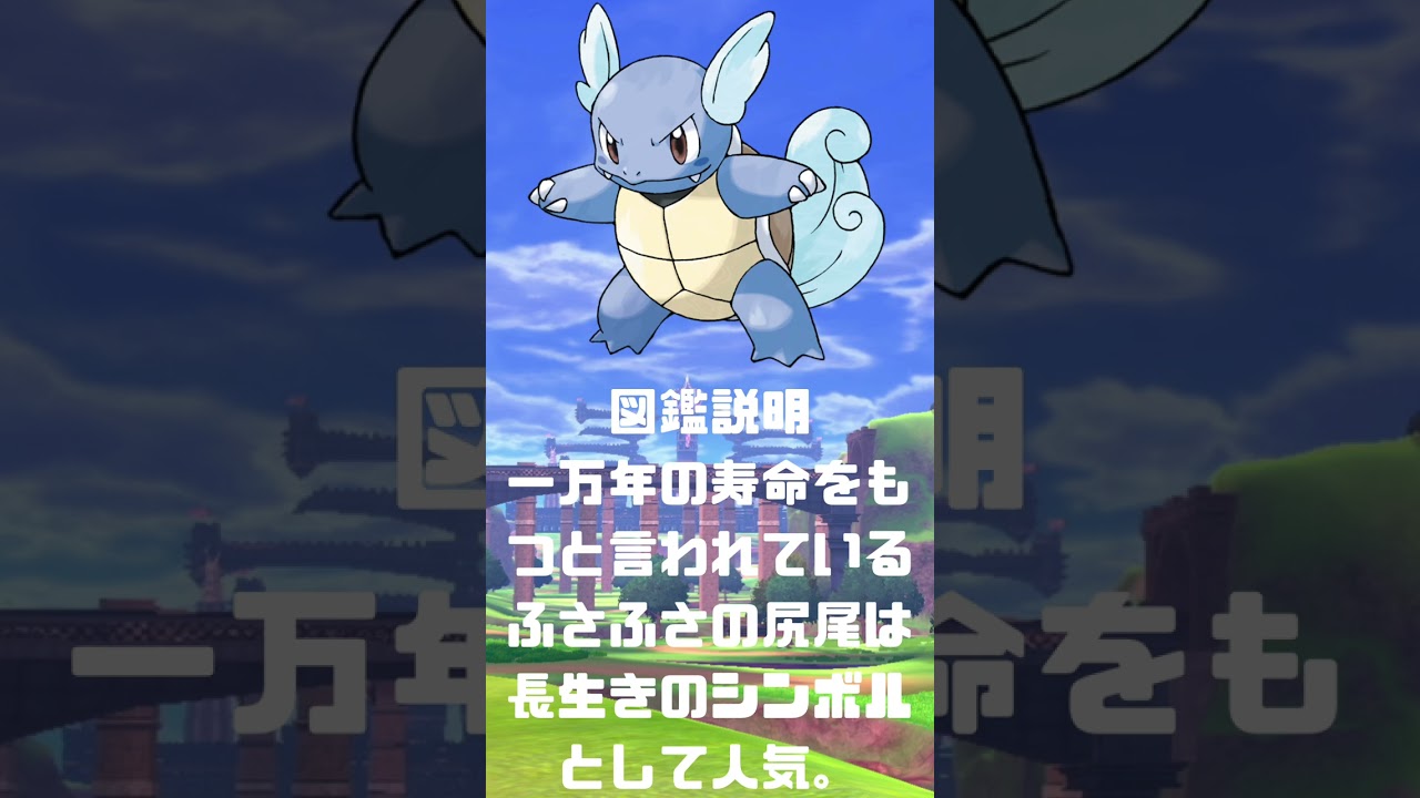Ｎｏ．0008 カメール【ポケモン図鑑】 #shorts   #ポケモン　#pokemon