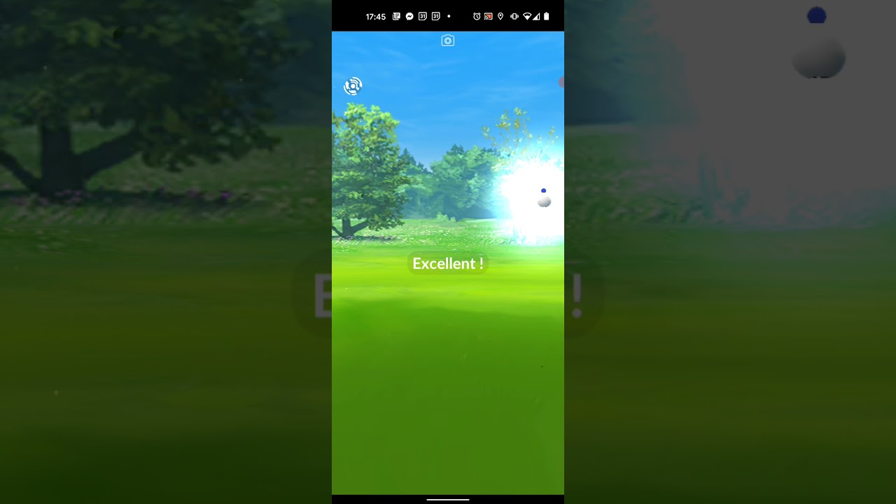 【ポケモンGO】右に寄ったムンナをシュート回転のワンショット・エクセレント・カーブスローでゲットしただけの動画