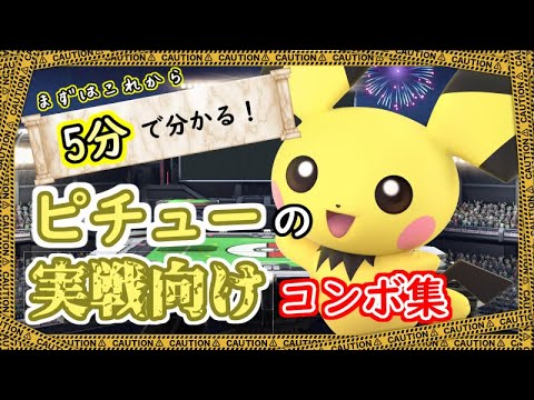 【スマブラSP】コマンド解説有り！ピチューの初心者向けコンボ解説動画！【VIP目指して！】