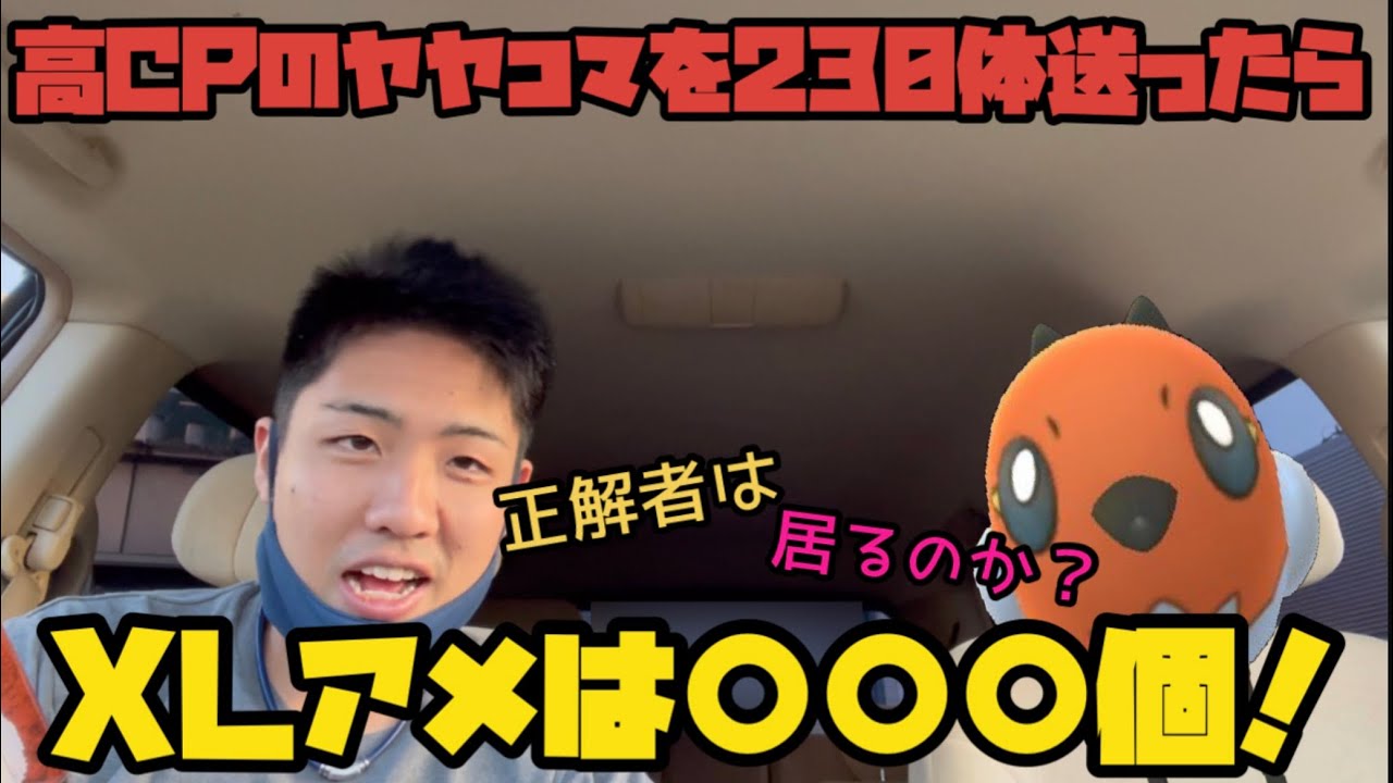 高CPのヤヤコマを230体送ったらxlのアメは〇〇〇個！【ポケモンGO】