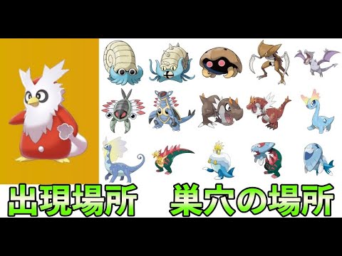 デリバード・化石ポケモンの巣穴・出現場所【冠の雪原】The Pokémon Sword & Shield The Crown Tundra