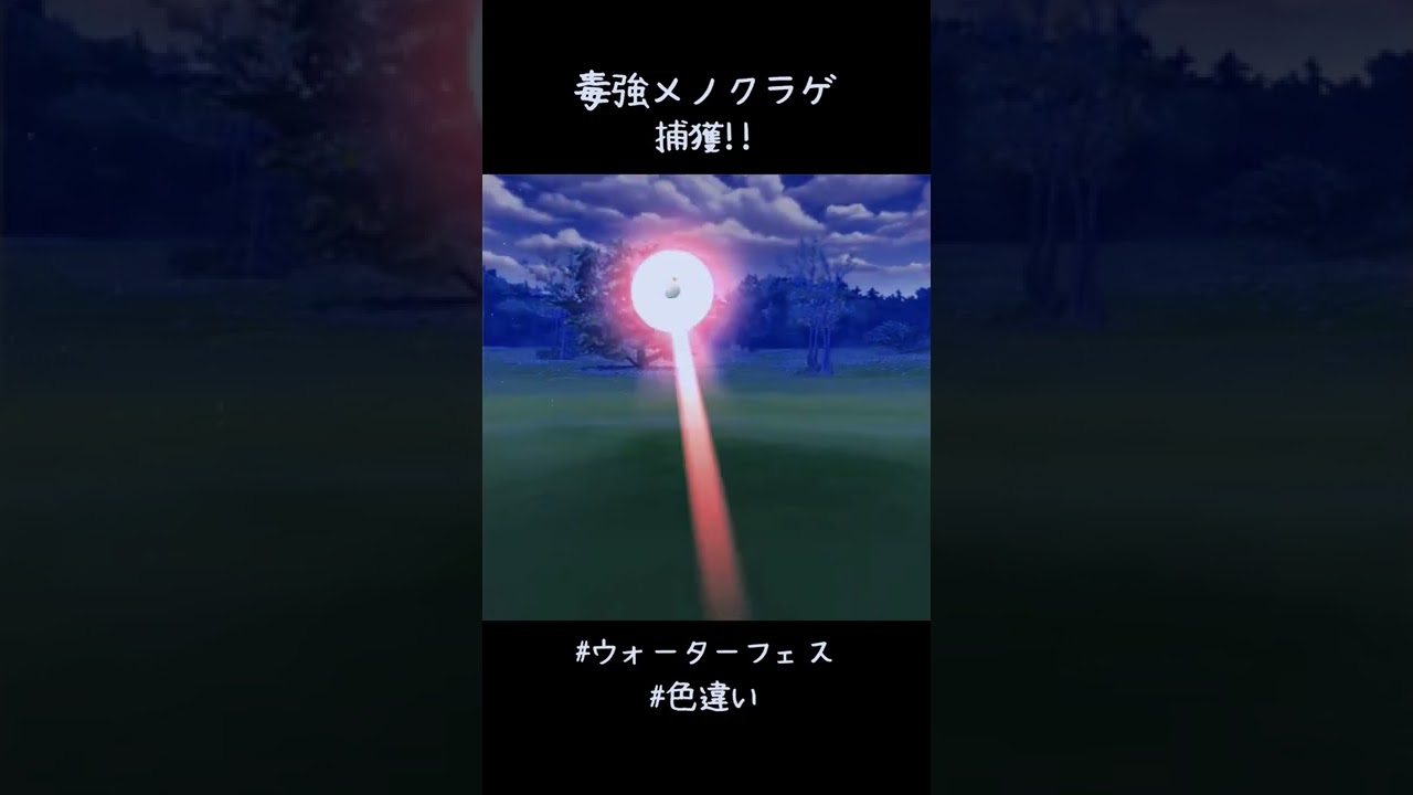 毒強めのメノクラゲ捕獲✨✨✨ #ポケモンGO #ウォーターフェスティバル #色違い