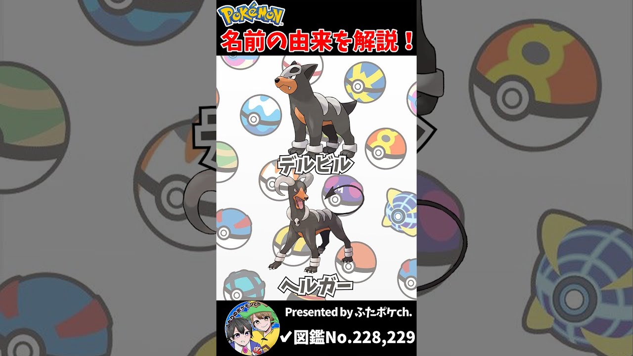 ポケモン名の由来『デルビル・ヘルガー』 #Shorts