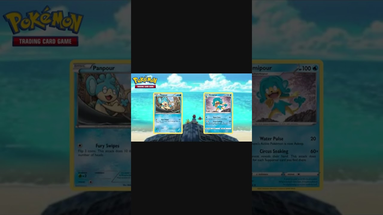 Pokemon cards from Unova region | #Panpour #Simipour    | #shorts