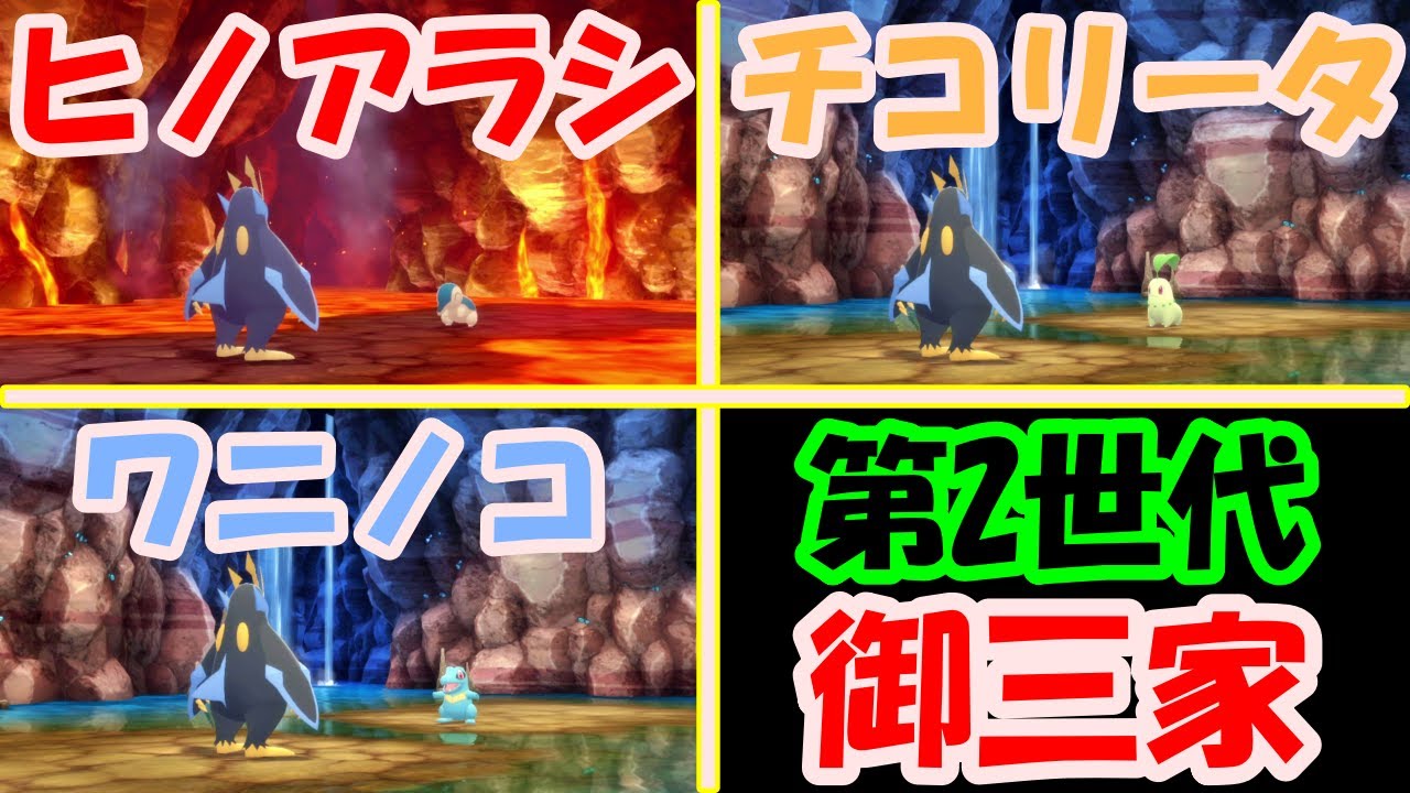 EP28【ポケモンダイパリメイク】第2世代の御三家　チコリータ・ヒノアラシ・ワニノコを獲得しに行く！