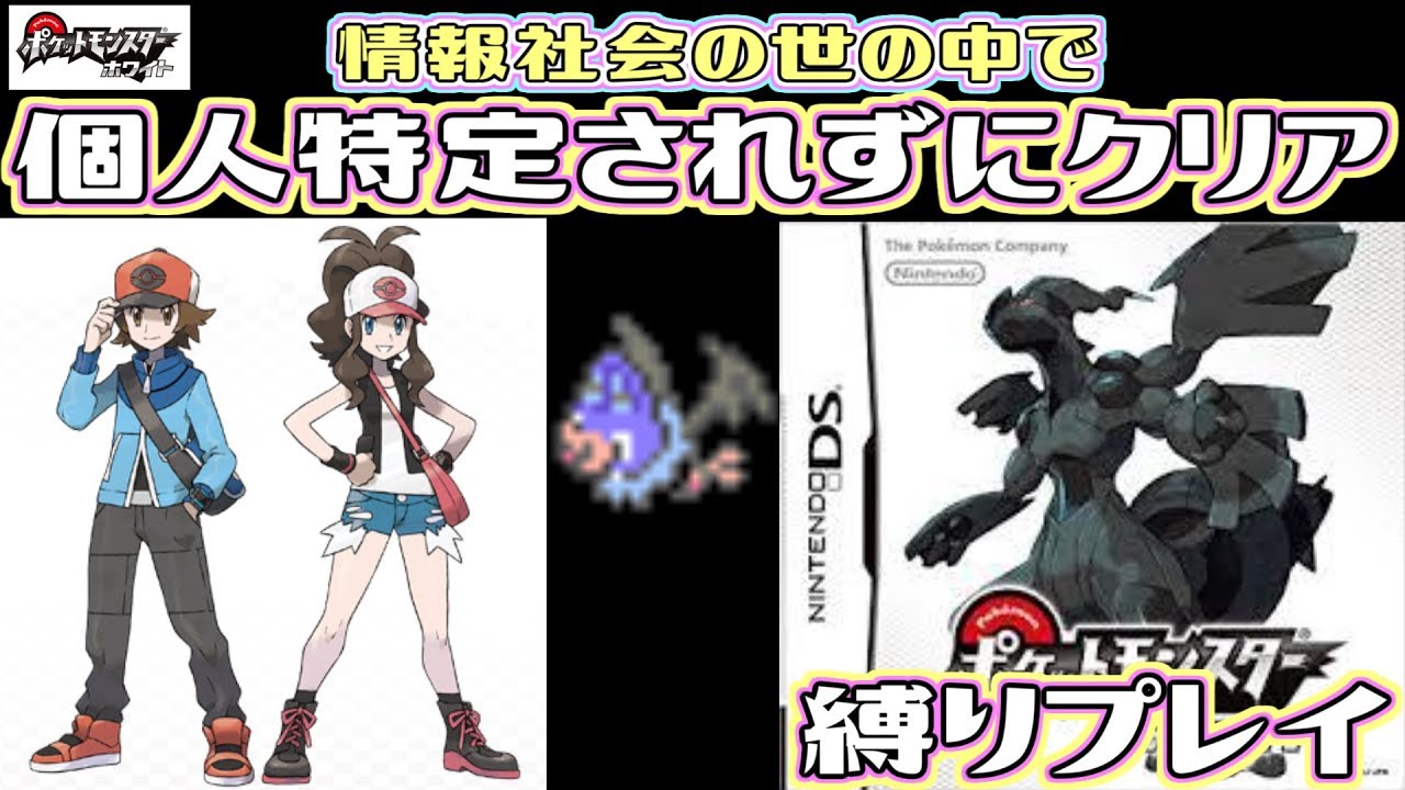 【ポケモン縛りプレイ】ココロモリ達と情報社会の世の中で個人特定されずにクリアする。ホワイト編4