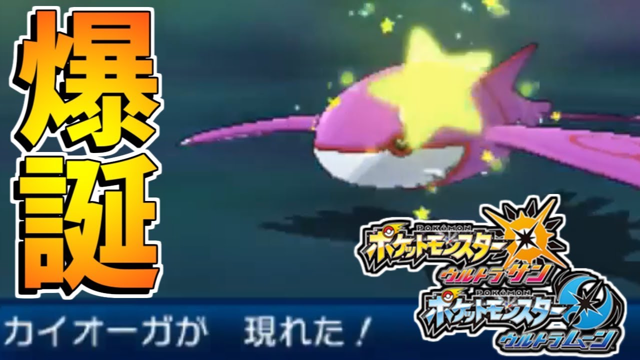 【ポケモンUSUM】これがひかおまの力…!!生放送で色違いカイオーガに479回で完全勝利した男【神回】