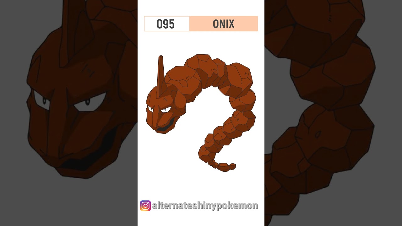 095 - ✨Onix✨| Alternate Shiny Pokémon #shorts #onix #shinypokemon