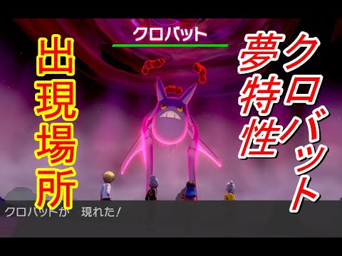 【ポケモン剣盾】クロバット夢特性の出現場所や入手方法。チルタリス、プテラも同様【冠の雪原】