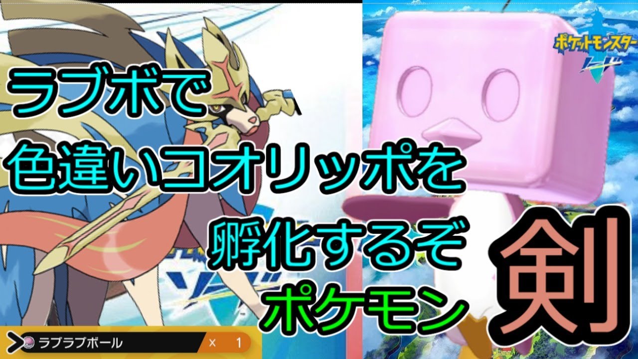 【孵化色厳選】ラブボで色違いのコオリッポ→カムカメを厳選するぞ  その6【ポケモン ソード】