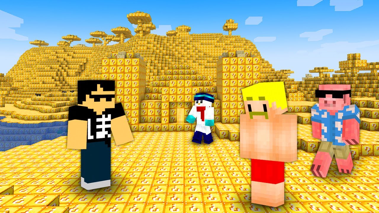 【マイクラ】全てのブロックがラッキーブロックになった世界でサバイバル！