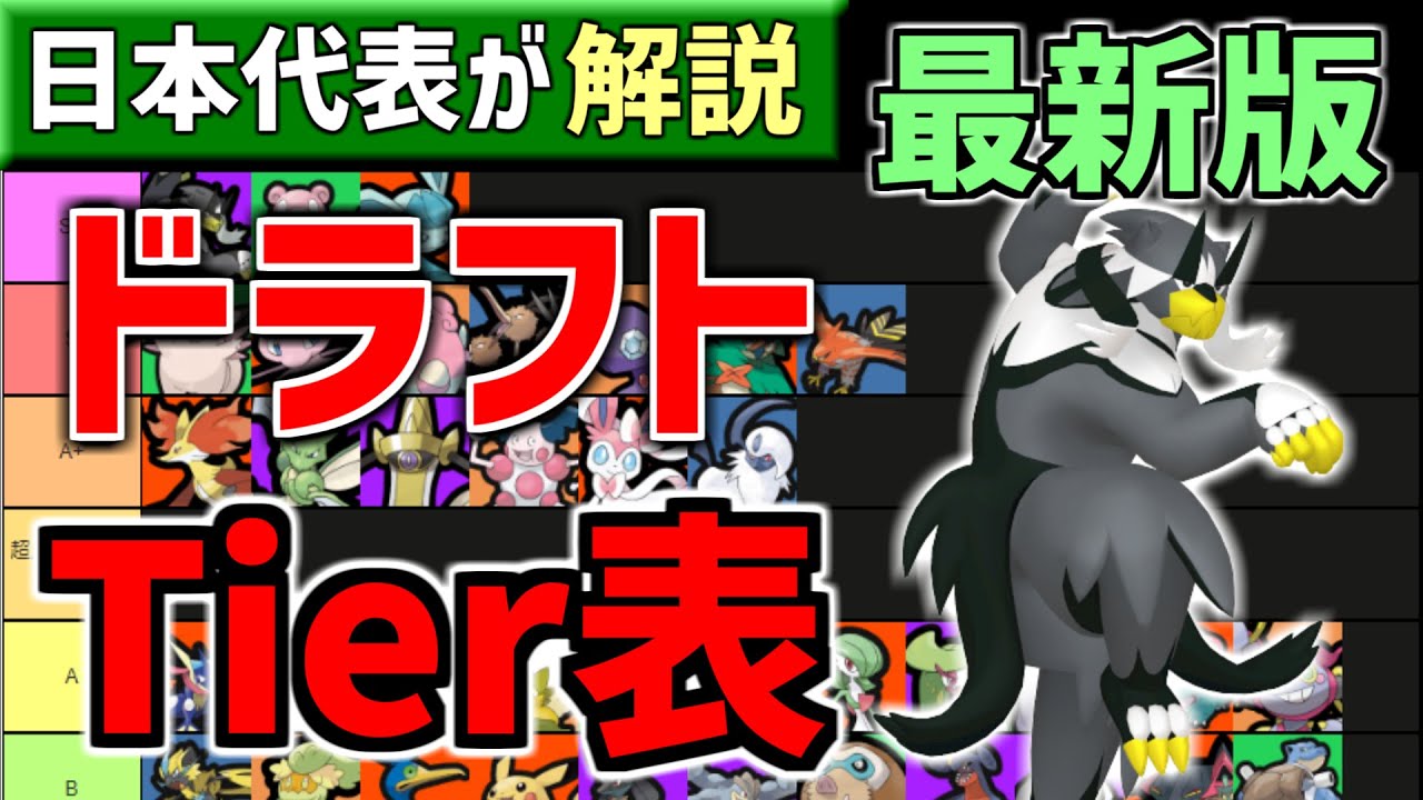【Tier表】連撃ウーラオスが最強。日本代表がドラフトのTier表を解説【ポケモンユナイト/最強キャラ】