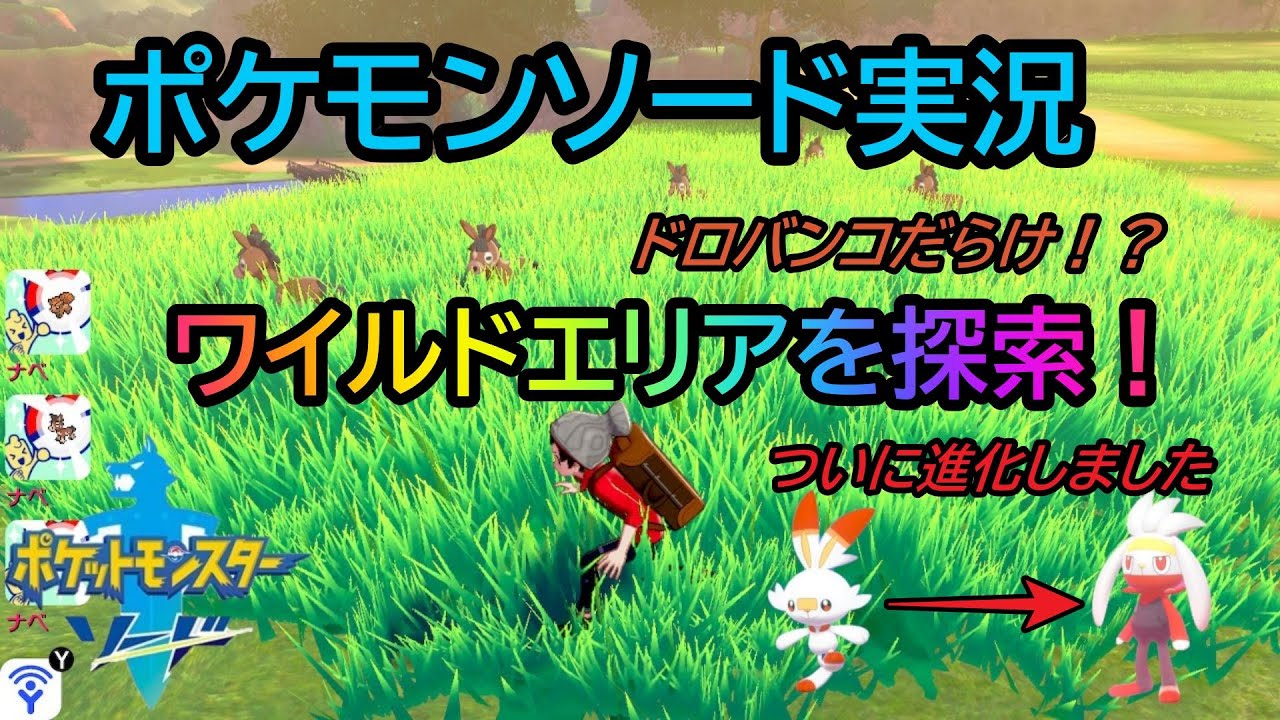 【ポケモンソード実況】ワイルドエリアを探索していたらついにヒバニーが！？　【ポケモン剣盾】part3