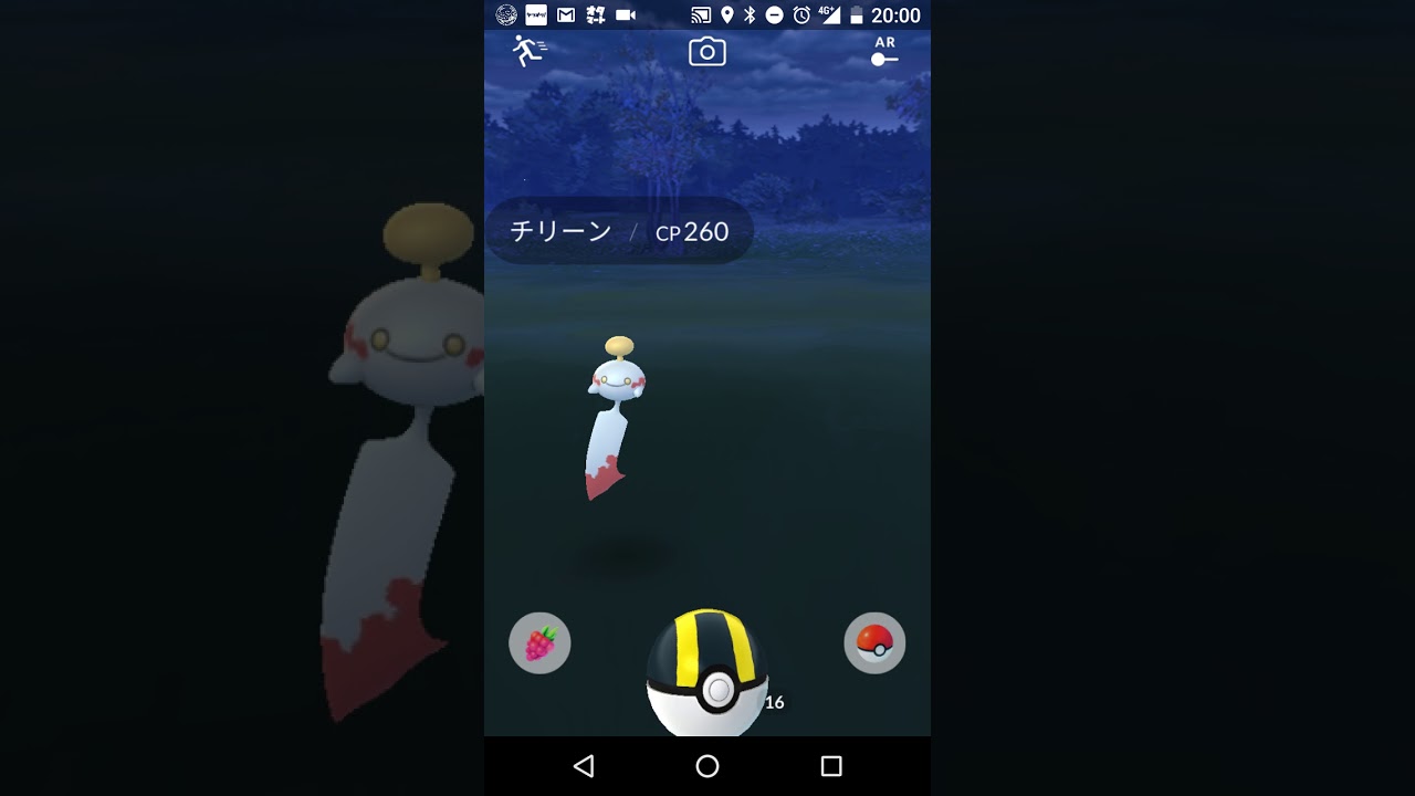 野生のチリーン ゲット動画　ポケモンGO