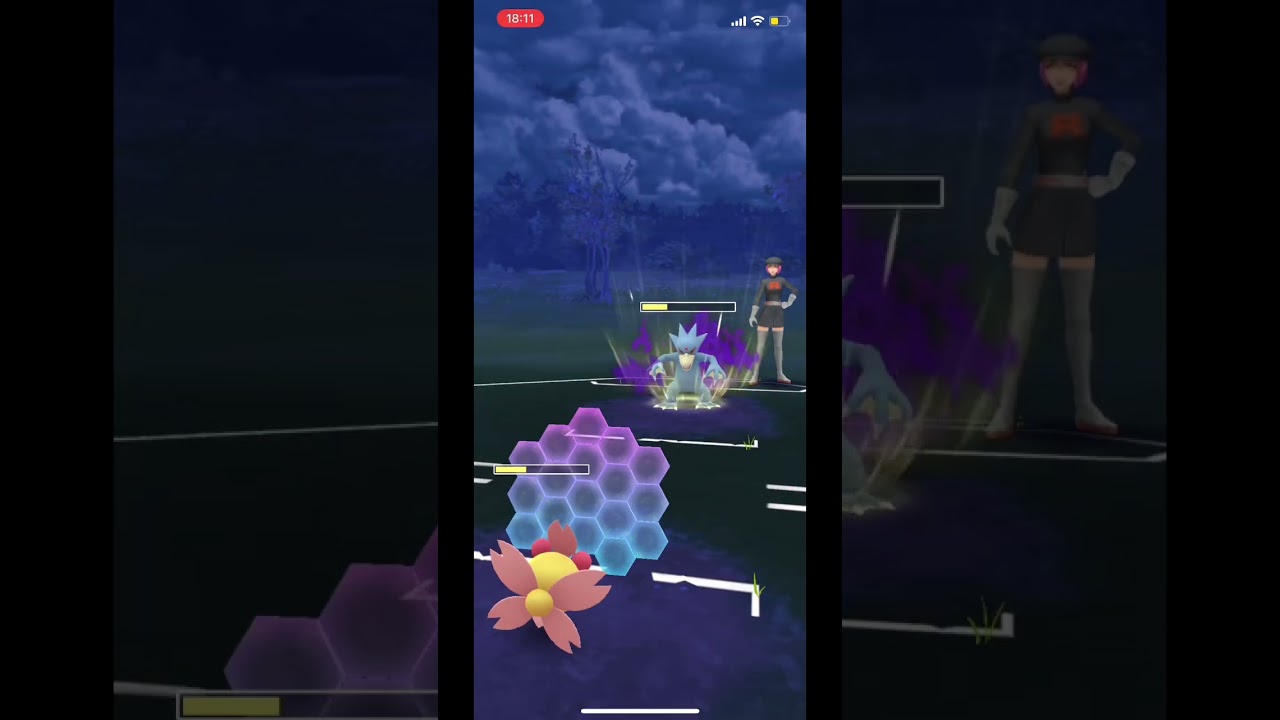 どたばたチェリム軍団！ゴルダックの猛攻にもめげないぜ！ #ポケモンgo #チェリム