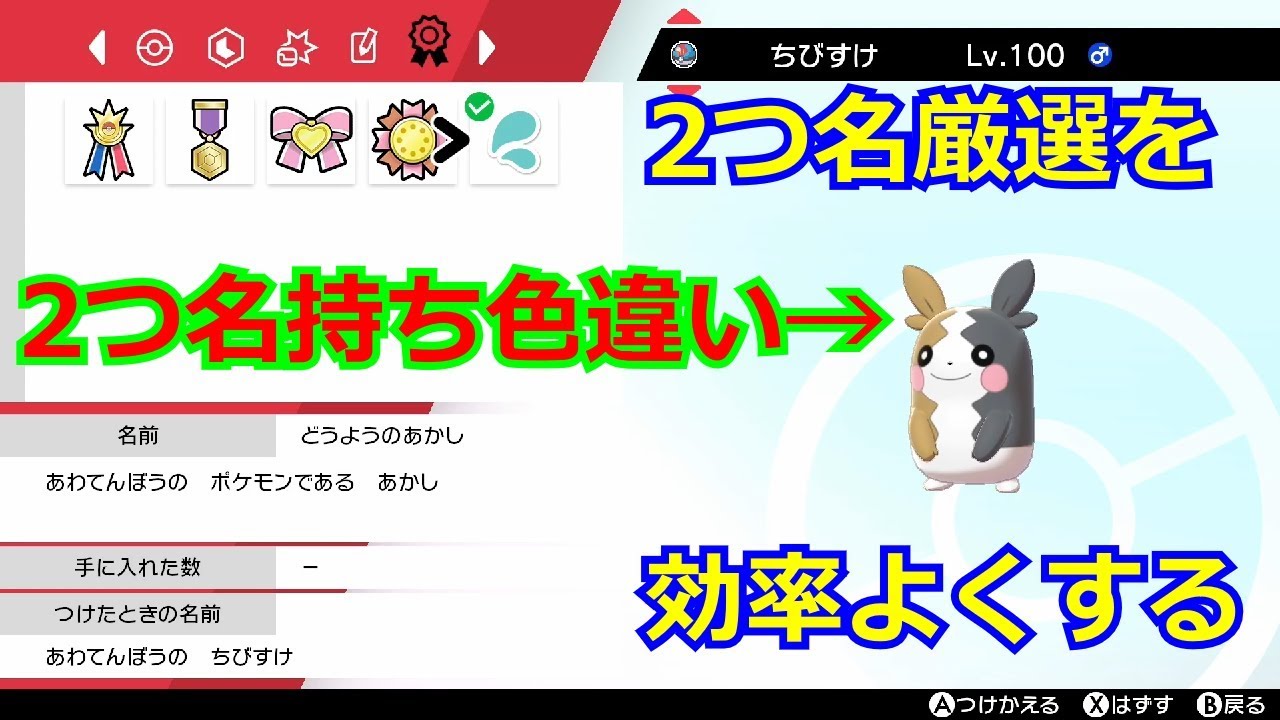 【ポケモン剣盾】2つ名厳選効率化（モルペコ編）