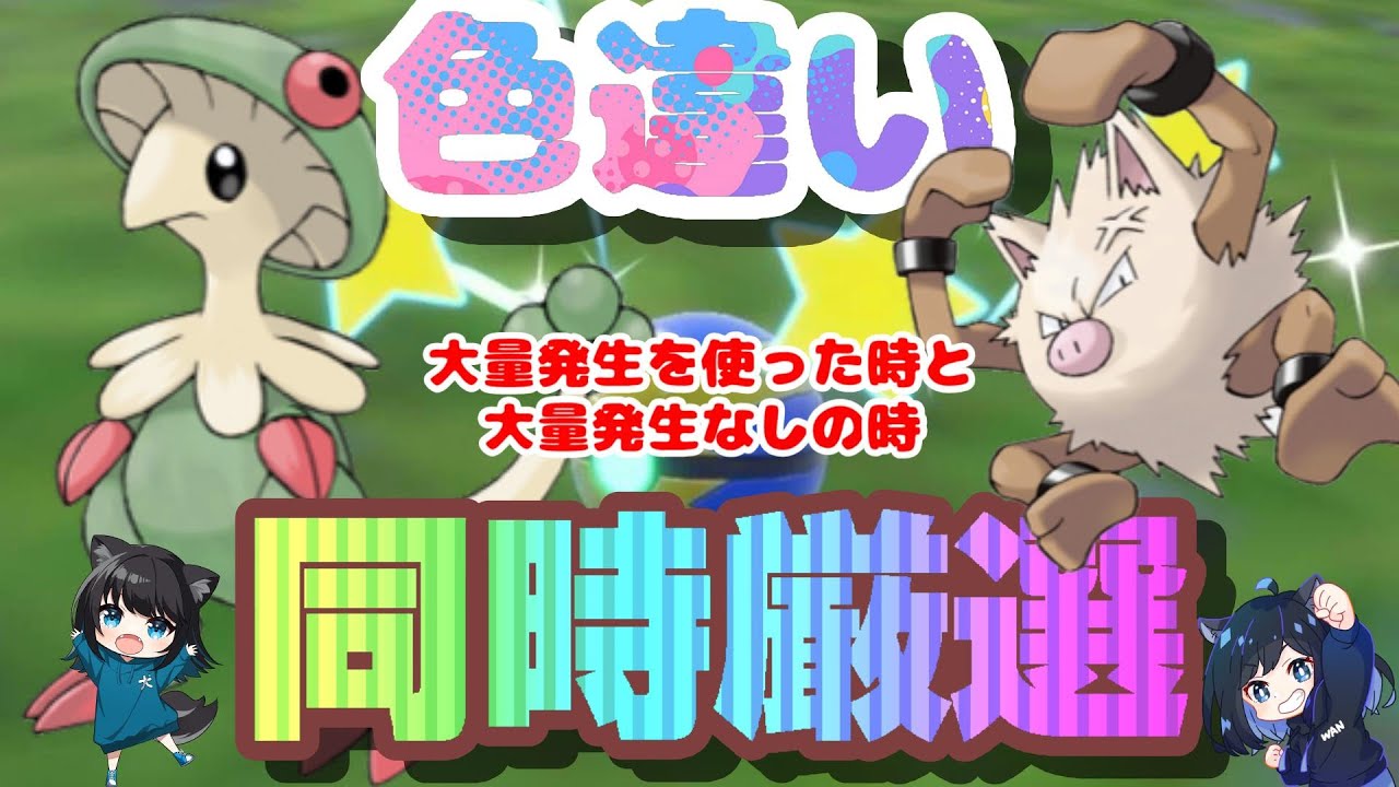 【色違い】キノガッサとオコリザル同時厳選やってみた！