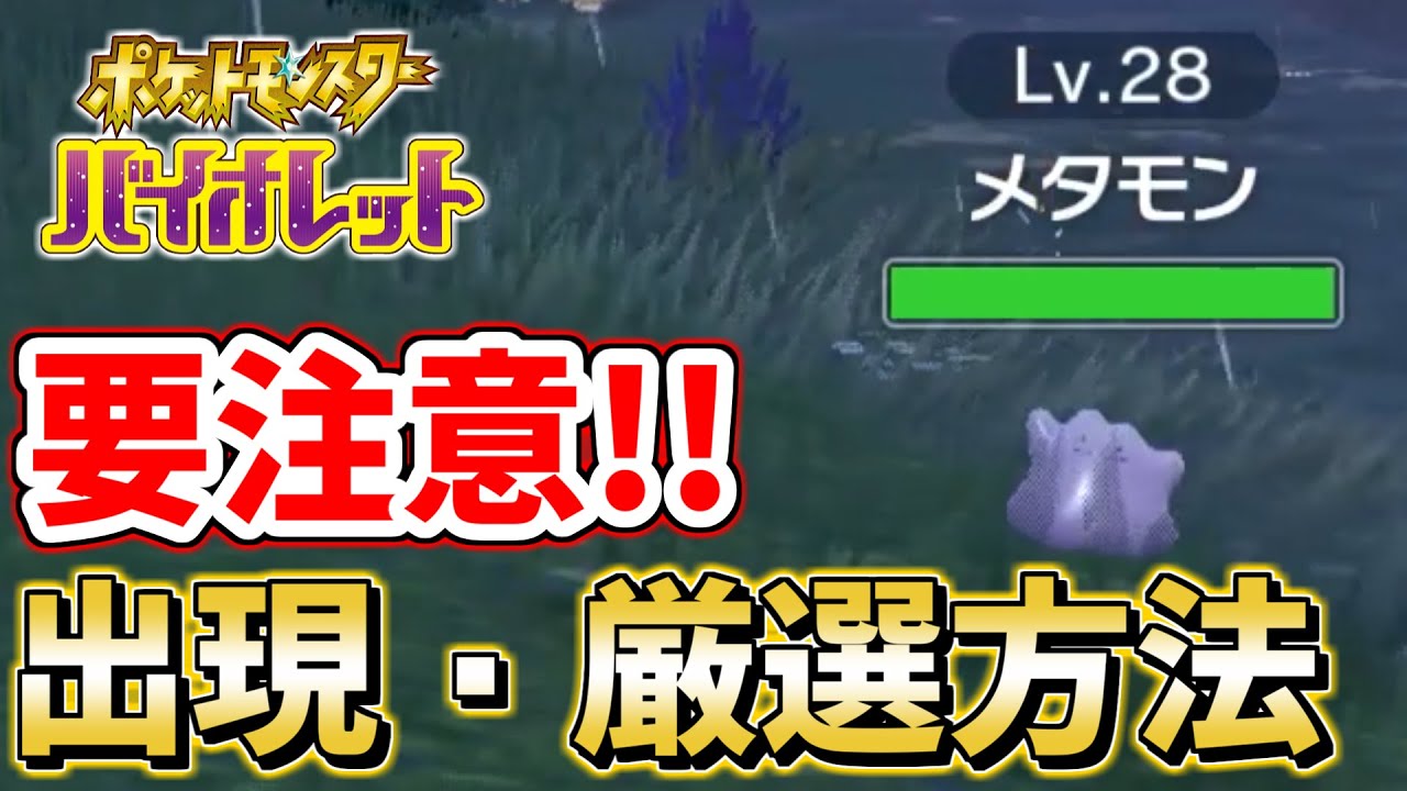 【見えません】ポケモンSVのメタモンの厳選場所はココ！【Pokémon SV/ポケモンスカーレット・バイオレット】