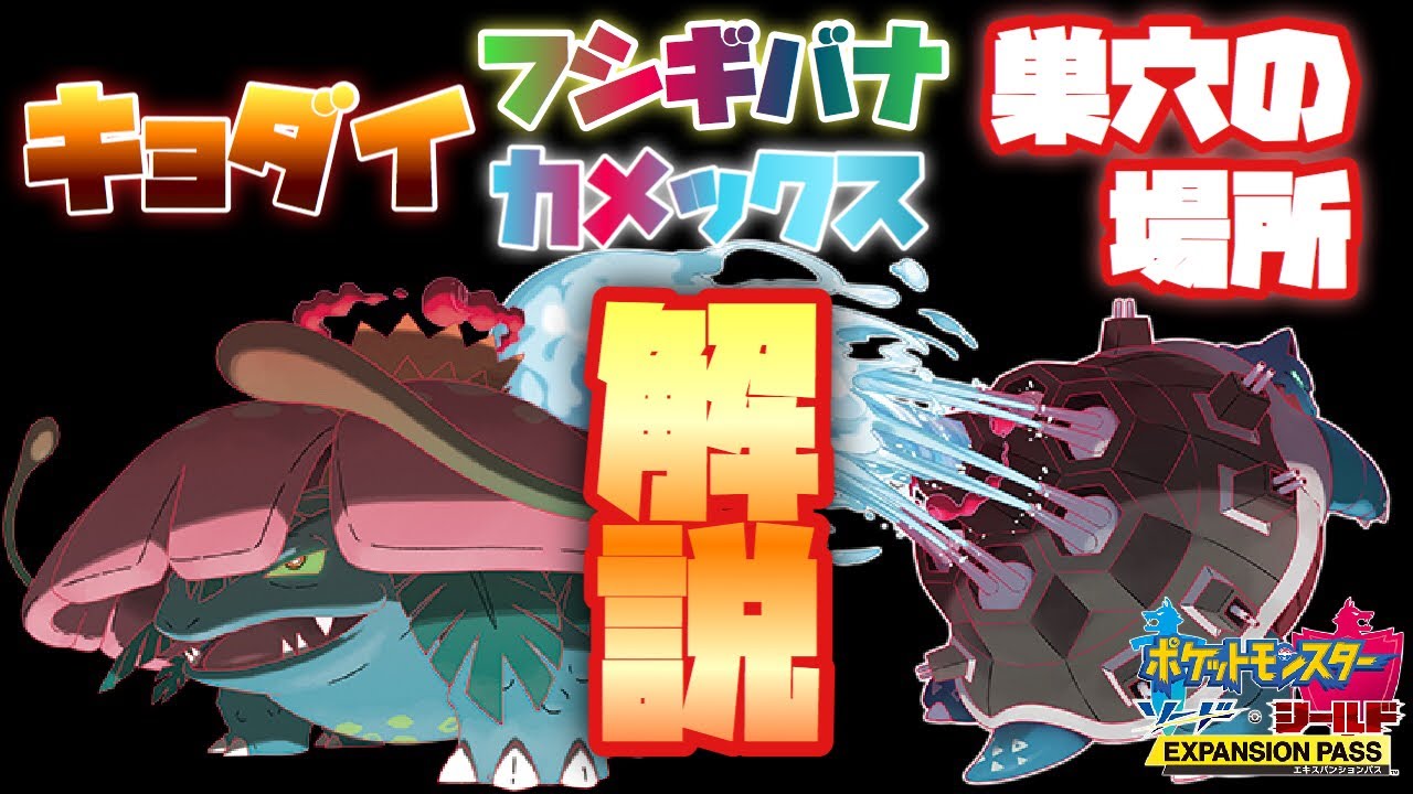 【鎧の孤島】夢特性キョダイフシギバナ、カメックスの巣穴の場所を解説！【ポケモン剣盾】