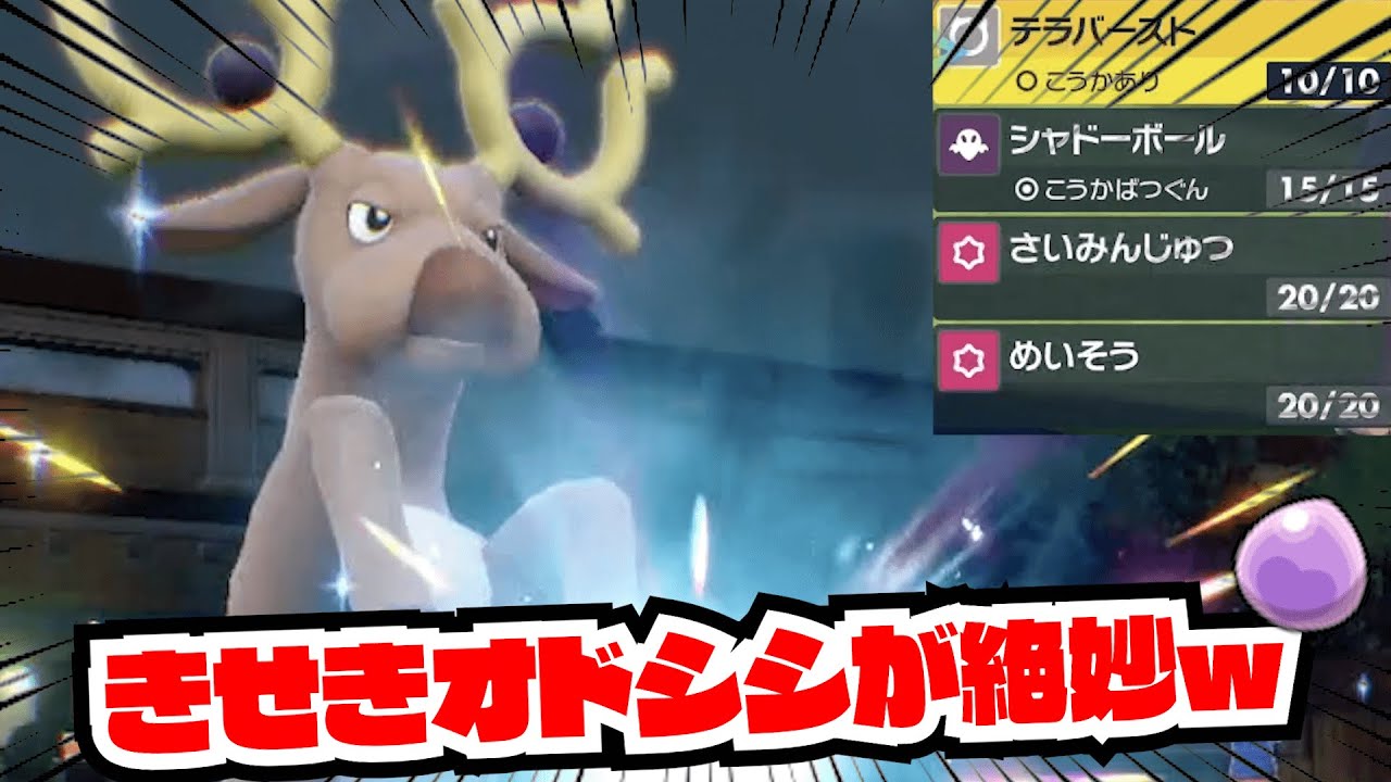 アヤシシがまだいないので進化の軌跡オドシシ使ってみたら普通に強かったwwwww【ポケモンSV】【オドシシ】