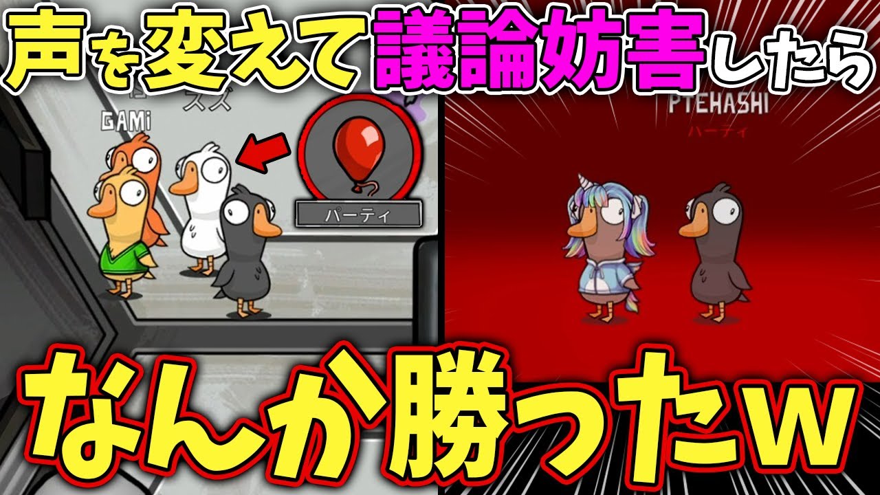 「人の声をヘリウムガスみたいにする能力」で議論妨害した結果ｗｗｗ【Goose Goose Duck】