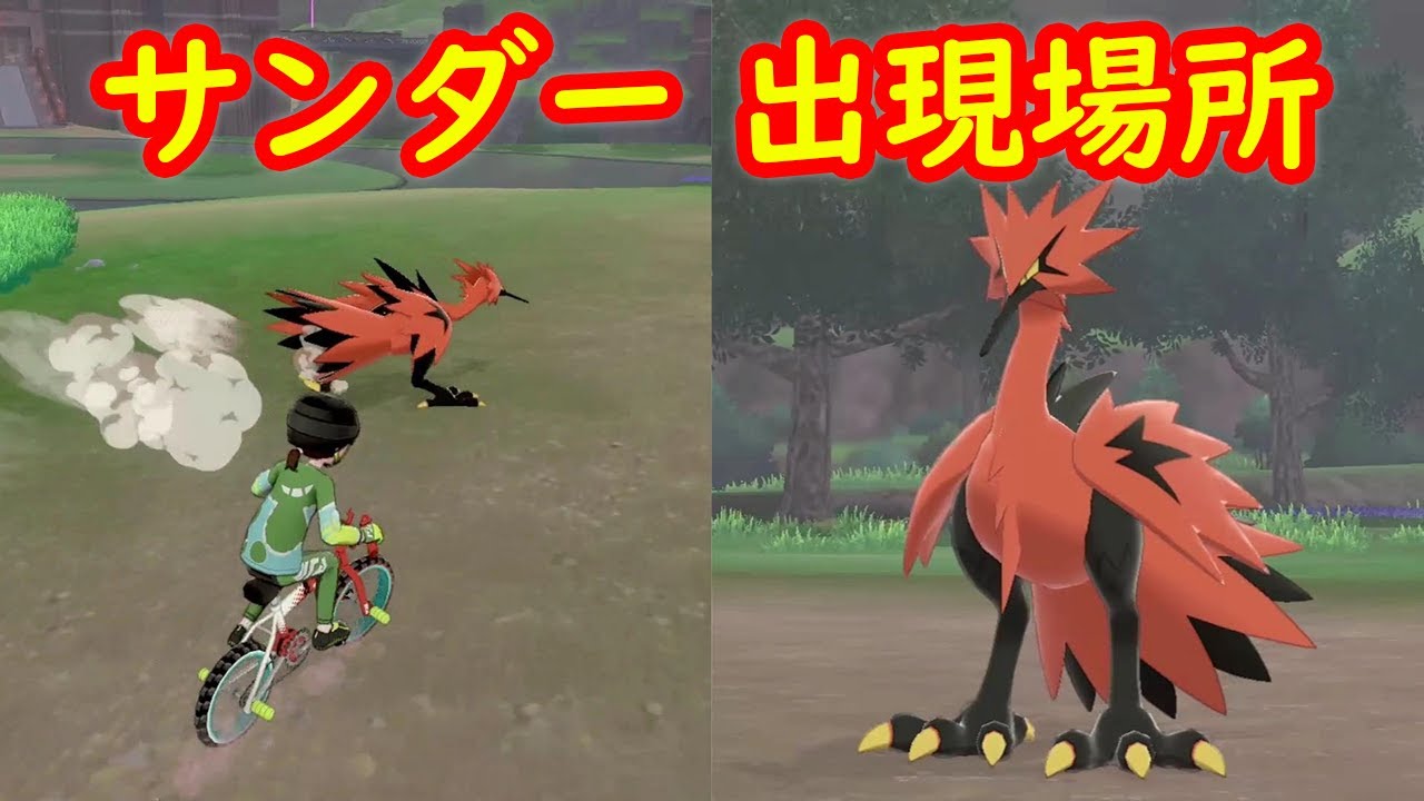 【ガラルサンダー】出現場所 攻略 専用技 らいめいげり【冠の雪原 ポケモン剣盾DLC】