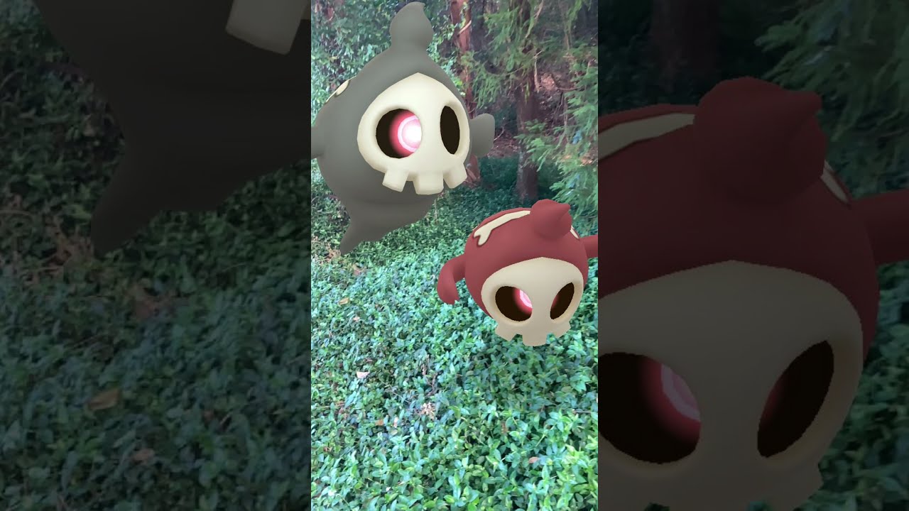 ヨマワル｜Duskull｜サマヨール｜Dusclop｜ヨノワール｜Dusknoir｜ShinyPokémon ｜AR動画｜PoKeMoN GO AR｜#Shorts