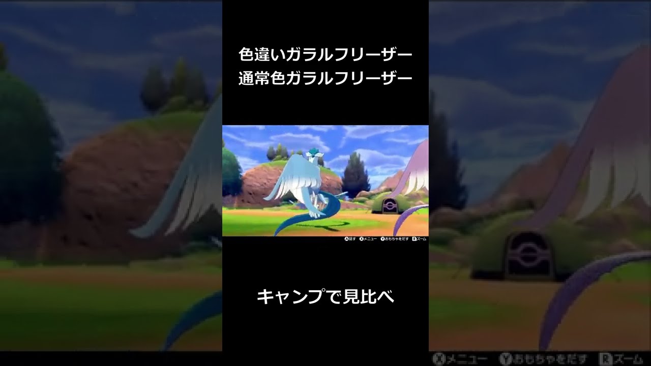 色違いガラルフリーザー、通常色ガラルフリーザーとポケモンキャンプ #Shorts