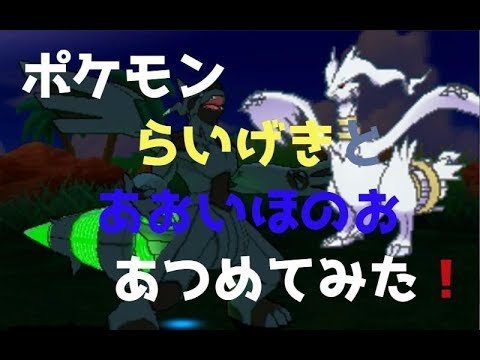 ポケモンゼクロムとレシラムの歴代 らいげきとあおいほのお をあつめてみた！Reshiram  Zekrom bolt strike and blue flare