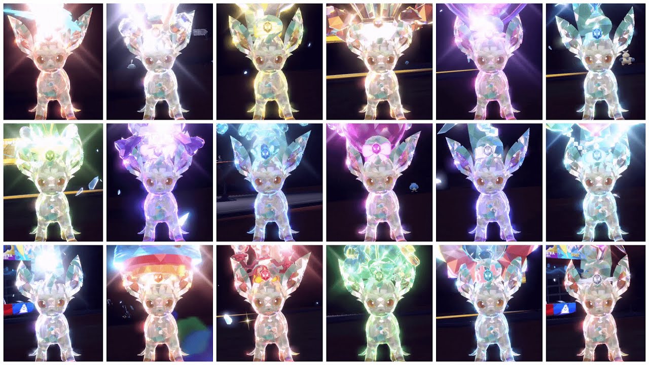 【ポケモンSV】リーフィアのかわいいテラスタル【Eeveelution】【Terastal】【Cute Moments】