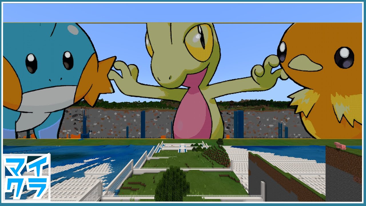 マイクラ！ポケモン！アチャモキモリミズゴロウ