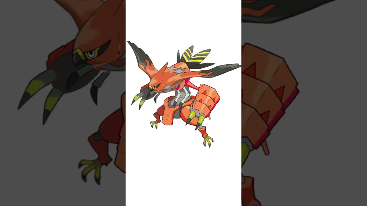 ファイアローとグソクムシャの合成。ハヤブサ武者ポケモン