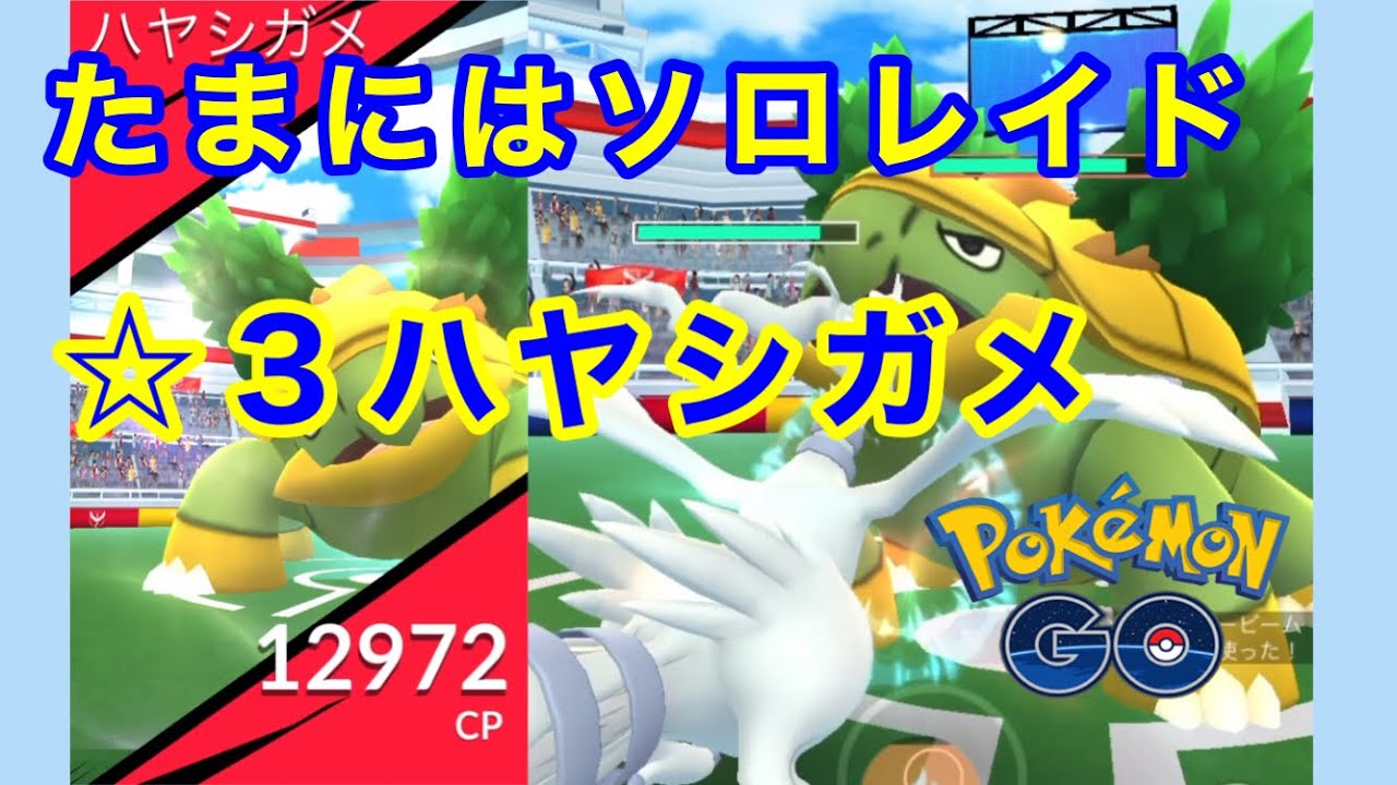 【ポケモンGO】たまにはソロレイド☆３ハヤシガメ【PokémonGO】