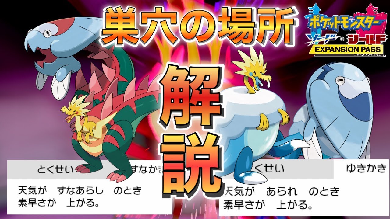 【冠の雪原】すなかきパッチラゴン、パッチルドン、ウオノラゴン、ウオチルドンの巣穴の場所を解説！【夢特性】