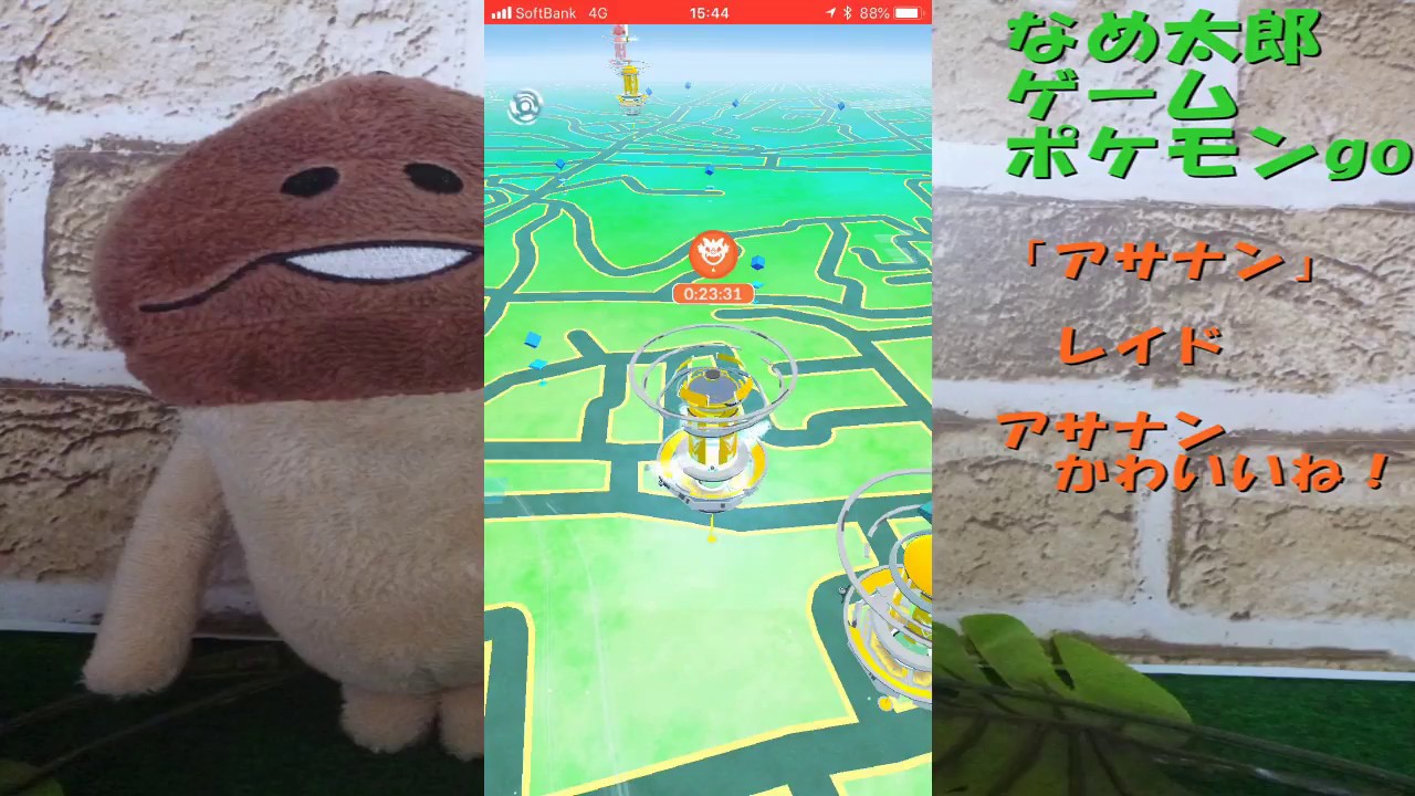 【ポケモンgo】なめ太郎の今日のレイド「アサナン」アサナンはかわいいね！全力でやっつける笑