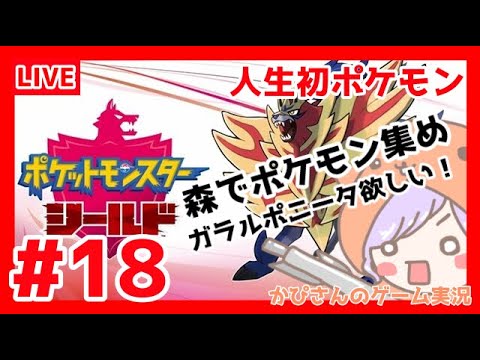 【ポケモン剣盾】#18 森でガラルポニータ探し！人生初ポケモン！シールド生配信【女性実況】